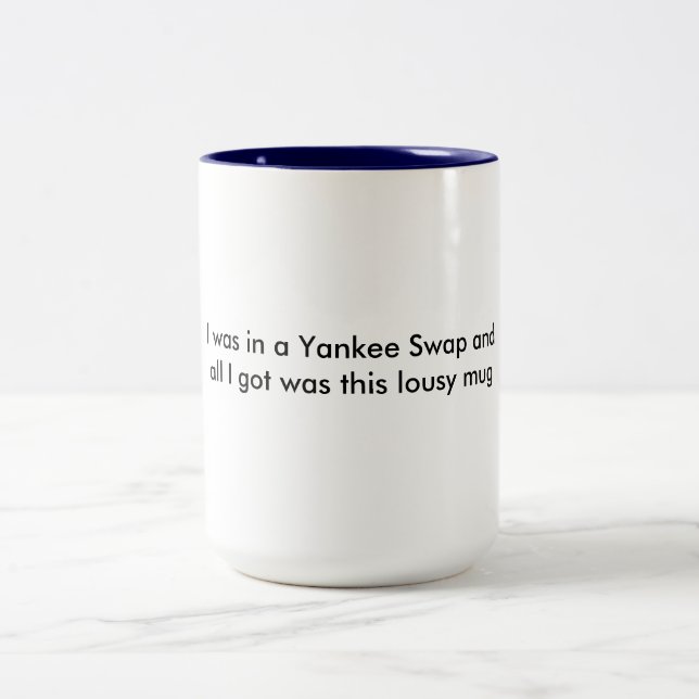 De Café Em Dois Tons Troca do ianque - caneca engraçada (Centro)