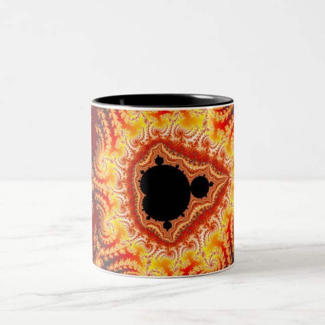 De Café Em Dois Tons Trono da satã - caneca do Fractal (Centro)