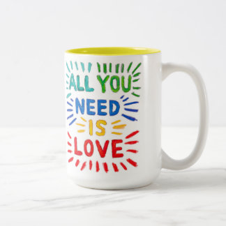 De Café Em Dois Tons Tudo que você precisa é caneca do amor