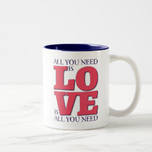 De Café Em Dois Tons Tudo que você precisa é caneca do amor