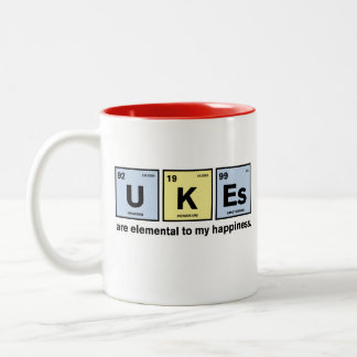 De Café Em Dois Tons Ukulele e caneca engraçados da ciência