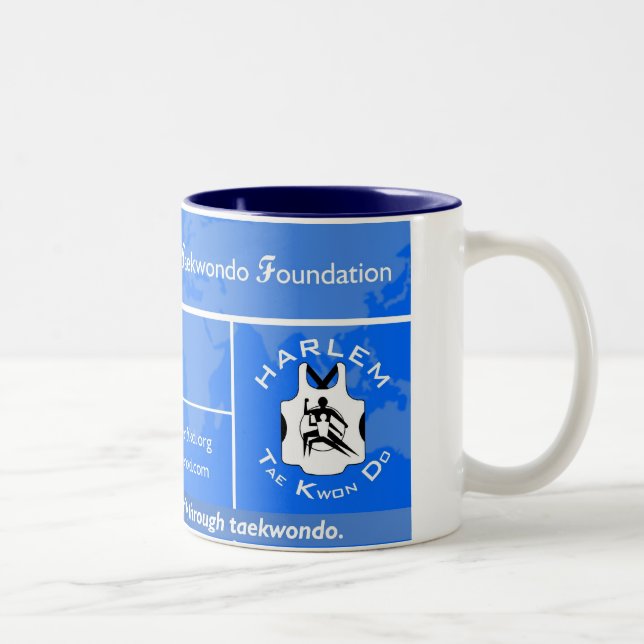 De Café Em Dois Tons Uma caneca da bandeira do mundo TKD (Direita)