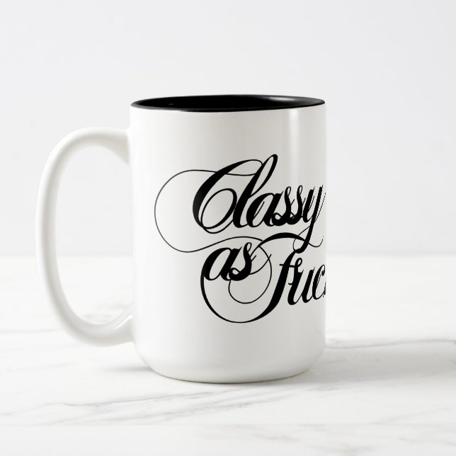 De Café Em Dois Tons uma caneca elegante (Esquerda)