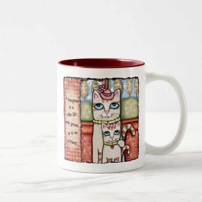 De Café Em Dois Tons Uma filha é, caneca do café/chá (Direita)