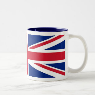 De Café Em Dois Tons Union Jack - caneca