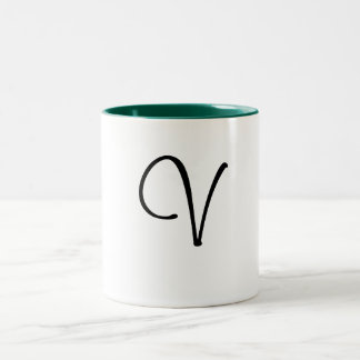 De Café Em Dois Tons V caneca da letra