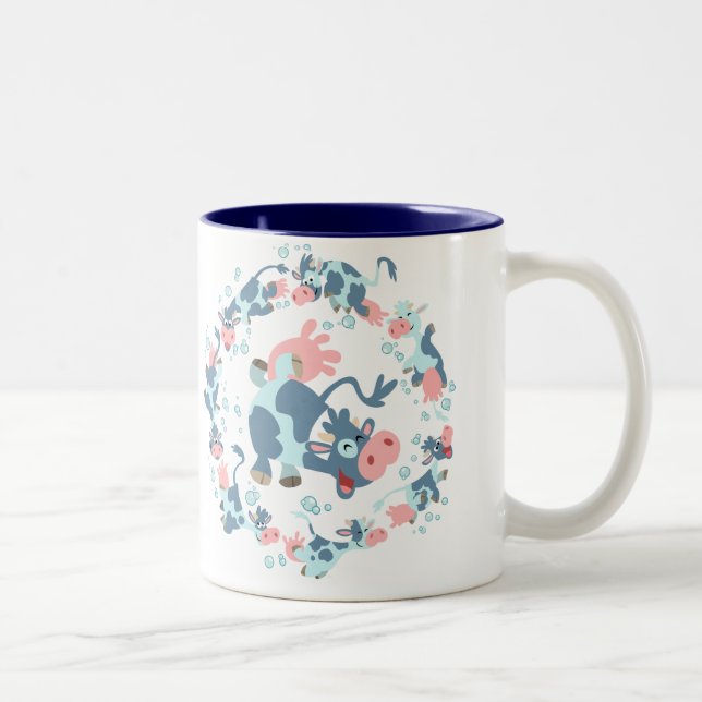 De Café Em Dois Tons Vacas-do-mar, caneca (Direita)