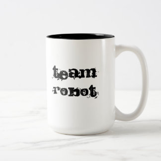De Café Em Dois Tons vai a caneca do robô da equipe