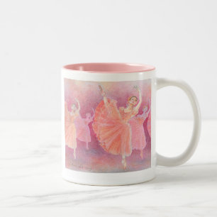 De Café Em Dois Tons Valsa da caneca das flores (customizável)