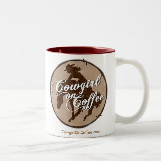 De Café Em Dois Tons "Vaqueira na CANECA branca e vermelha do café"