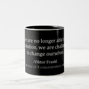 De Café Em Dois Tons Viktor Frankl - mude-se caneca