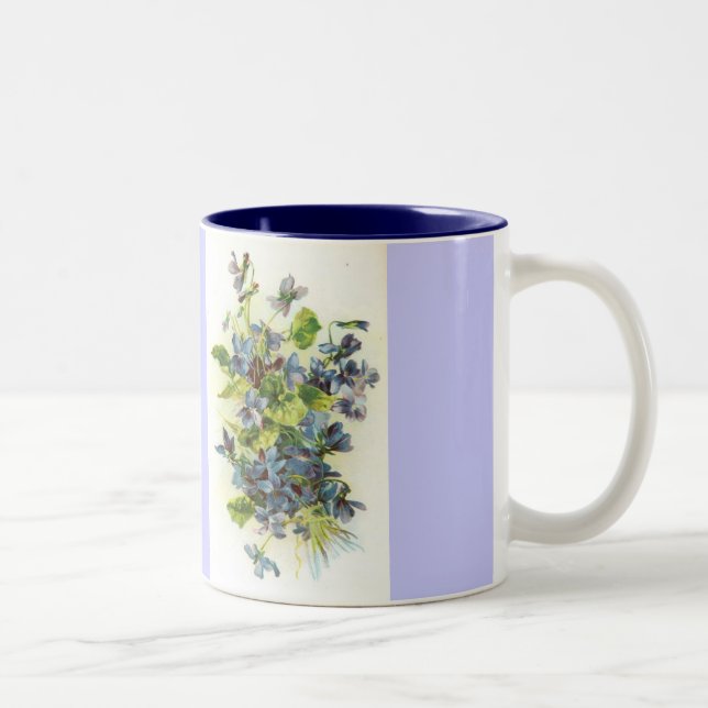 De Café Em Dois Tons violetas, caneca das violetas (Direita)