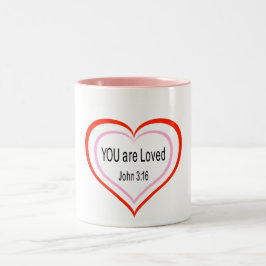 De Café Em Dois Tons Você é amado, caneca