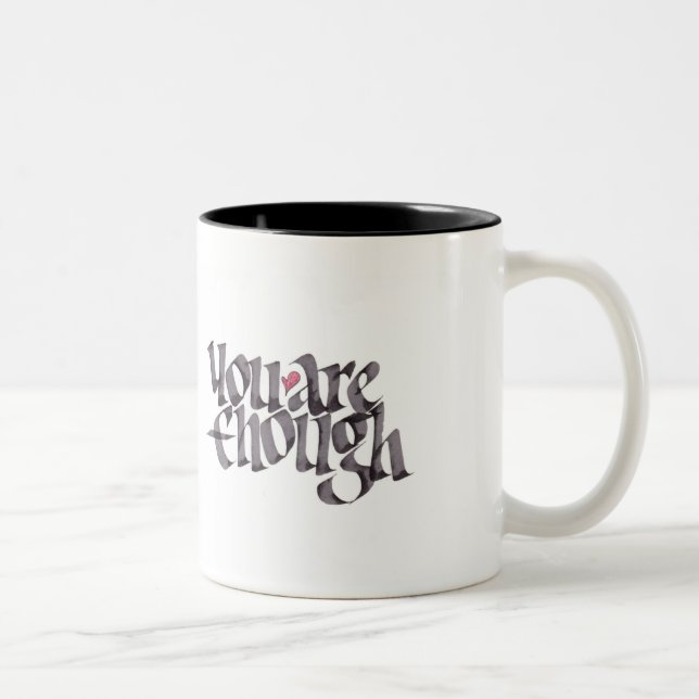 De Café Em Dois Tons Você é bastante caneca da caligrafia (Direita)