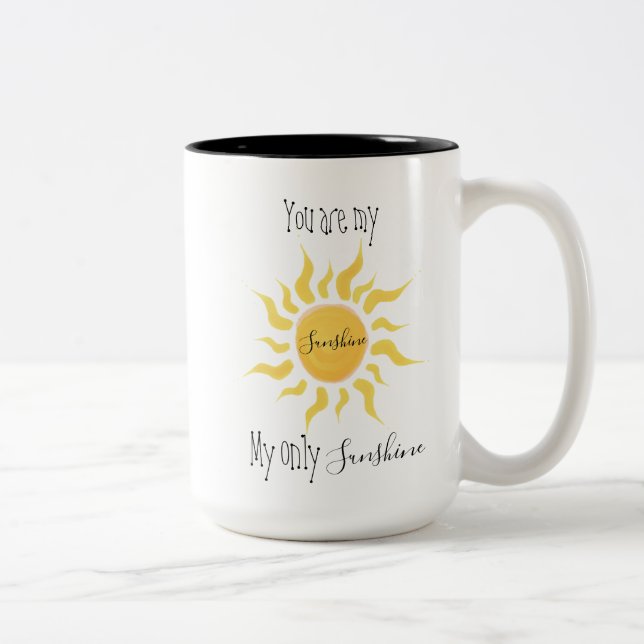 De Café Em Dois Tons Você é minha caneca da luz do sol (Direita)