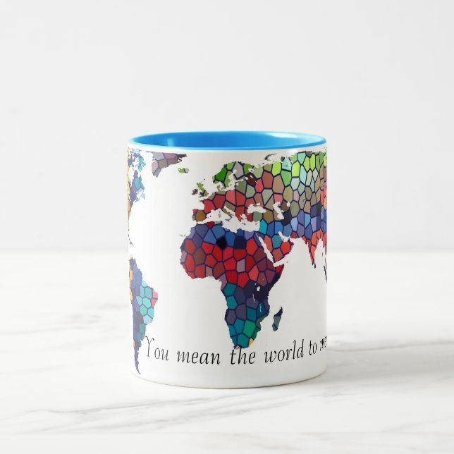 De Café Em Dois Tons Você significa-me o mundo caneca (Centro)