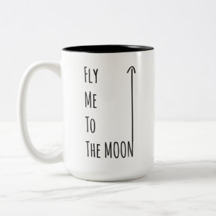 De Café Em Dois Tons Voe-me à lua - a caneca sem glúten do nerd