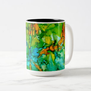 De Café Em Dois Tons Vôo da caneca leve