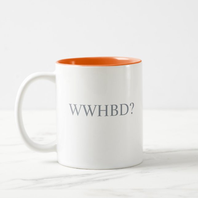 De Café Em Dois Tons WWHBD? caneca (Esquerda)