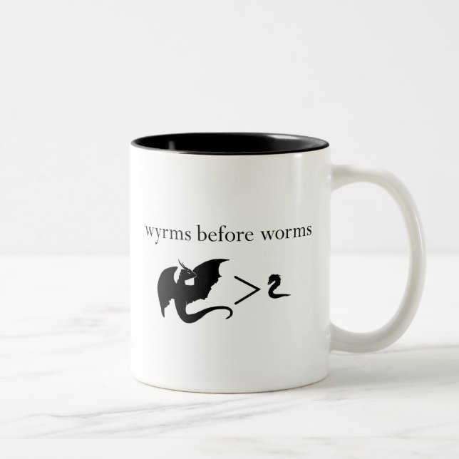 De Café Em Dois Tons Wyrms antes da caneca dos sem-fins (Direita)