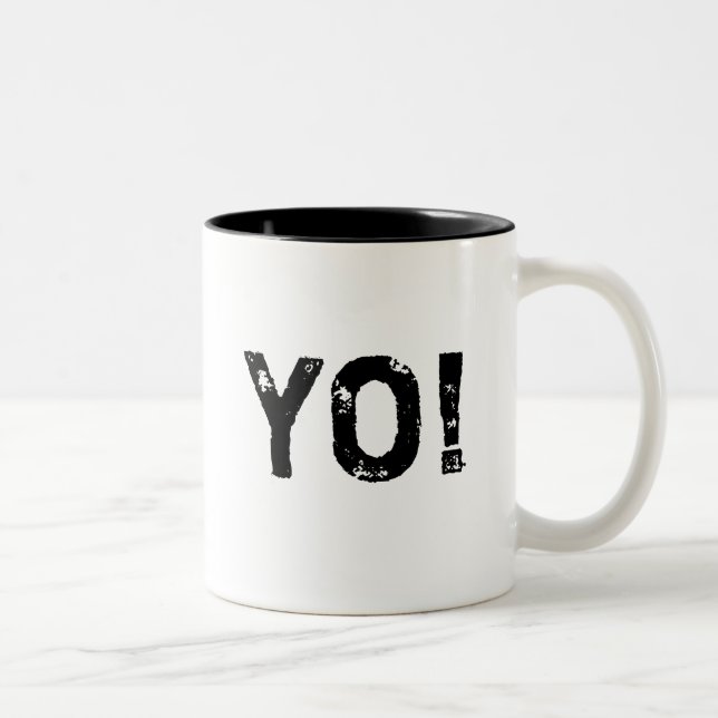 De Café Em Dois Tons YO! Caneca (Direita)