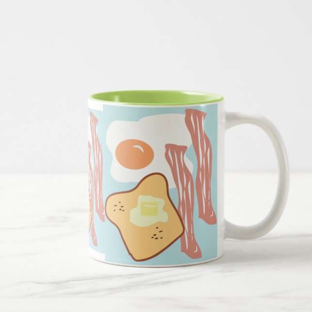 De Café Em Dois Tons Yum Yum caneca do pequeno almoço (Direita)
