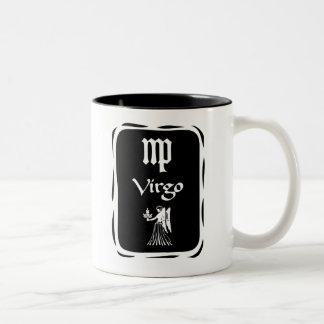 De Café Em Dois Tons (ZD3m) Caneca do zodíaco do VIRGO