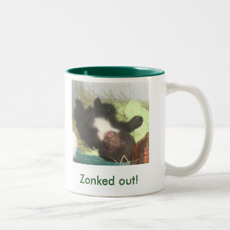 De Café Em Dois Tons "Zonked para fora!" Caneca do Dois-Tom