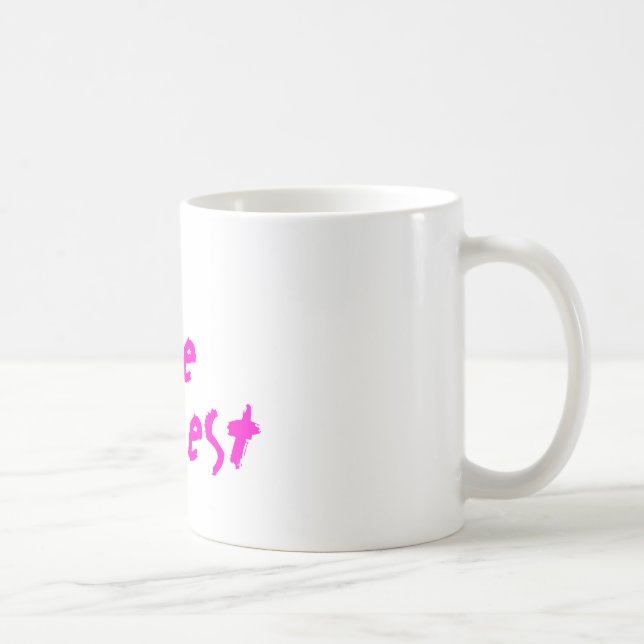 De Café Enfrente a caneca ocidental branca/rosa (Direita)