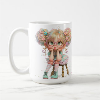 De Café Engraçado caneca Menina
