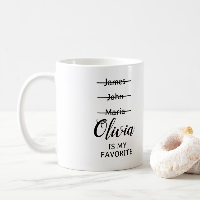 De Café Engraçado personalizado, caneca favorita, presente (Com Donut)