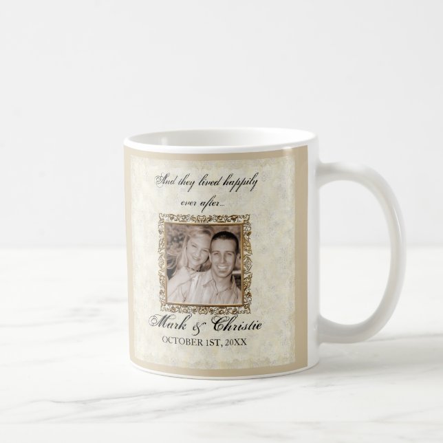 De Café Época dourada da caneca da elegância, do casamento (Direita)