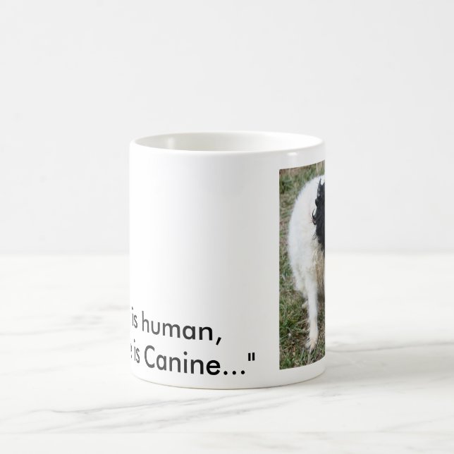 De Café "Errar é humano, perdoar é canino…" caneca (Centro)