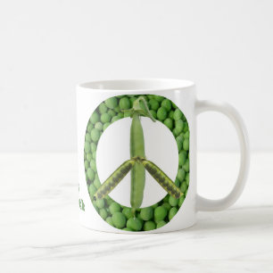 De Café Ervilhas na caneca da terra