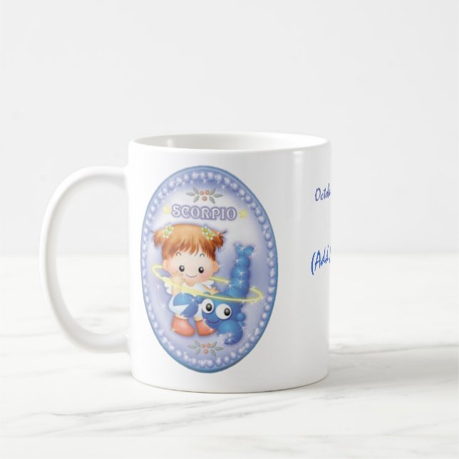 De Café Escorpião - caneca personalizada do zodíaco (Esquerda)
