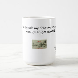 De Café Escritor na caneca do trabalho