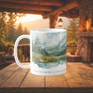 De Café Escritura Bíblica Isaías 41:10 Caneca Montanha