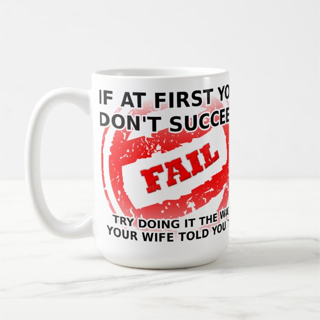 De Café Escute sua caneca engraçada da esposa (Esquerda)