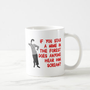 De Café Esfaquear um Mímico Caneca Divertida Humor
