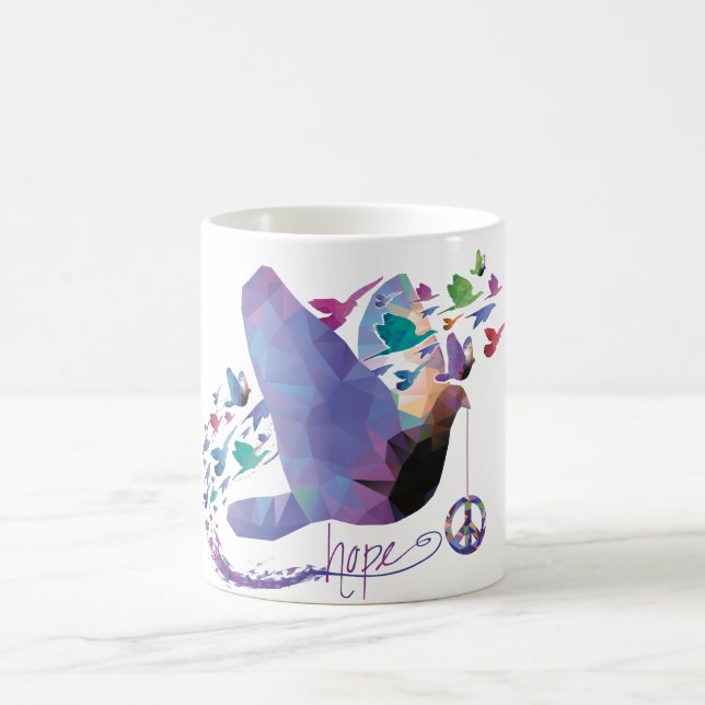De Café Esperança para a paz - caneca (Centro)