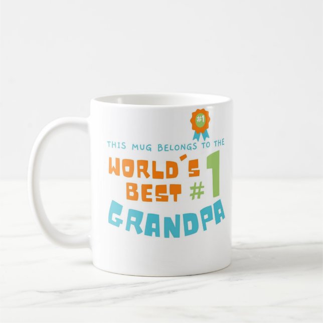 De Café Esta caneca pertence ao melhor vovô #1 dotado (Esquerda)