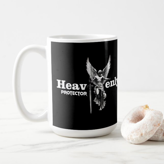 De Café Estampa Anjo - Heavenly Protector - Caneca (Com Donut)
