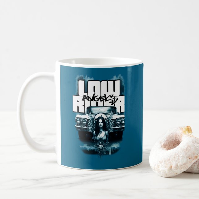 De Café Estampa Carro - Low Rider Angels - Caneca (Com Donut)