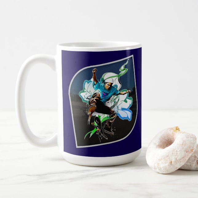 De Café Estampa Esporte - Urban Skater - Caneca (Com Donut)