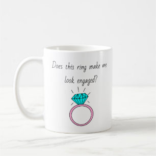 De Café Este anel faz-me olhar contratado? Caneca