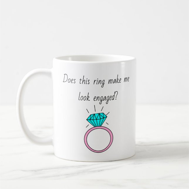 De Café Este anel faz-me olhar contratado? Caneca (Esquerda)