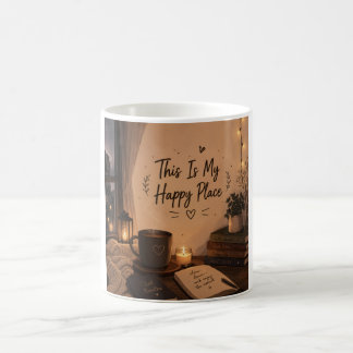De Café Este É o Meu Lugar Feliz Caneca Alien Fofa