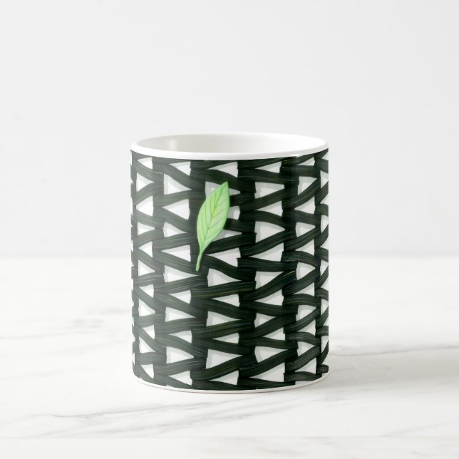De Café esteira e folha em uma caneca (Centro)