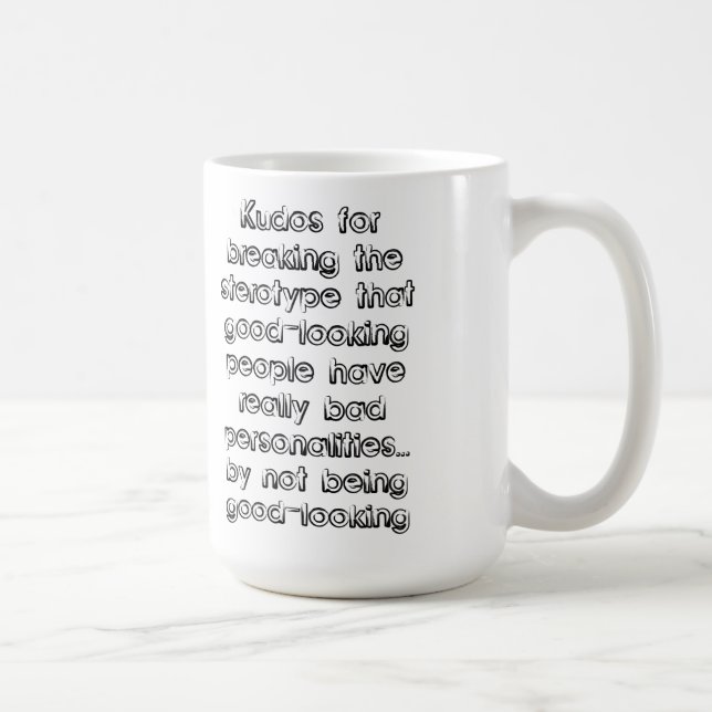 De Café Estereótipo Bonito Caneca Divertida (Direita)