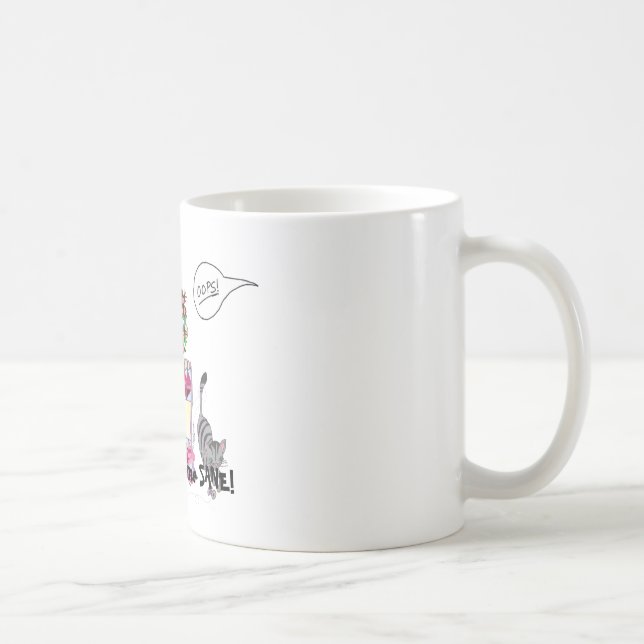De Café Estofar mantem-me SÃO! Caneca (Direita)